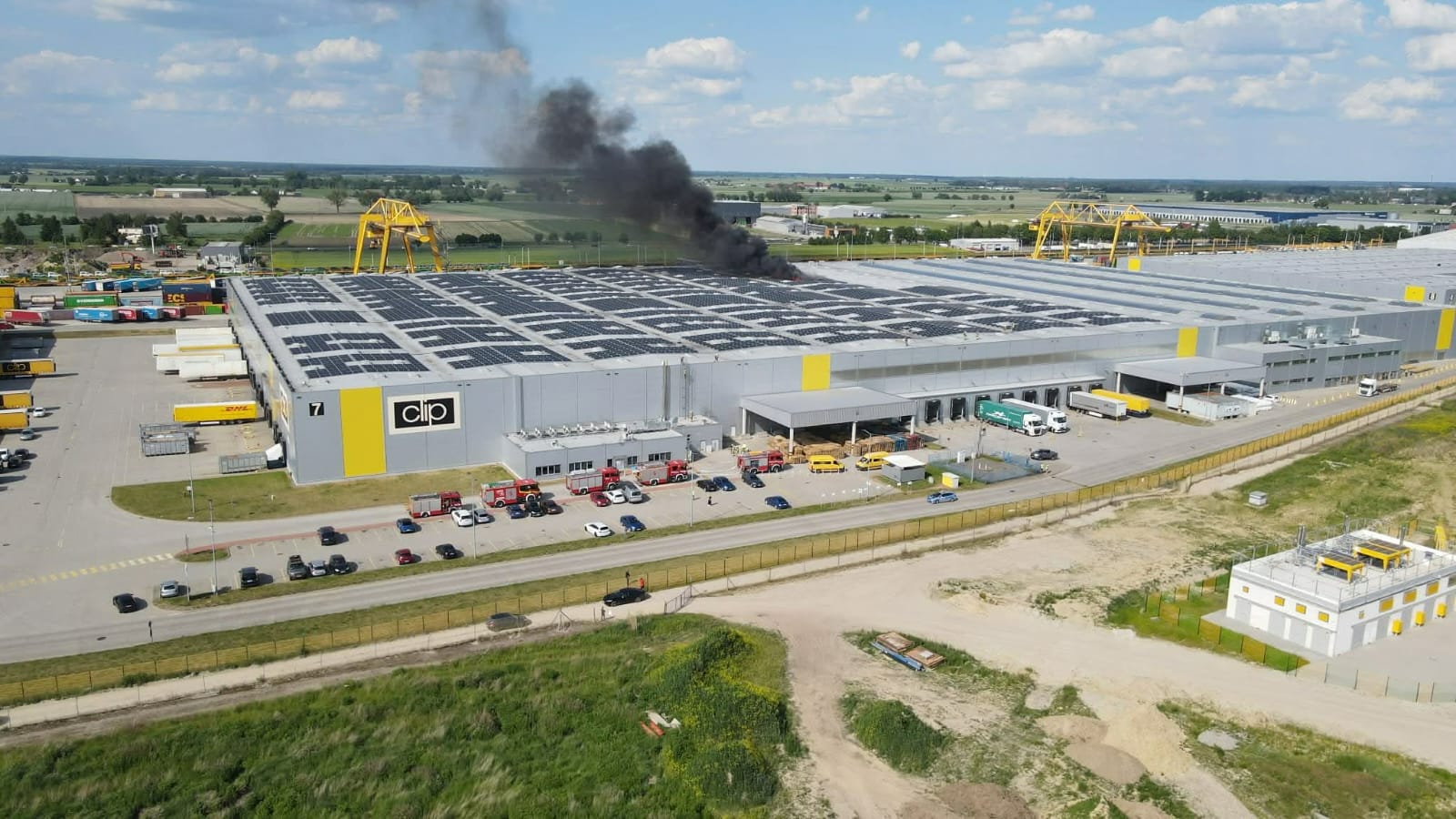 pożar hali jasin - KW PSP Poznań
