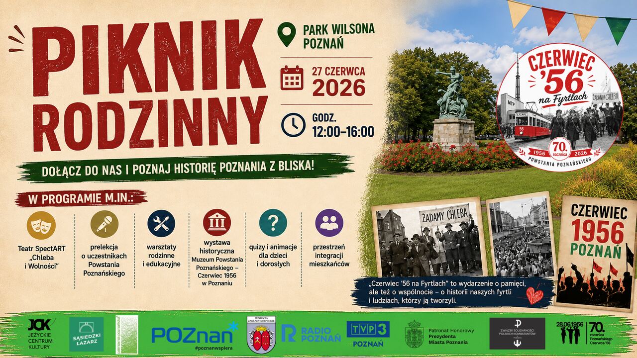 Międzypokoleniowy PIKNIK RODZINNY "Czerwiec 56 na Fyrtlach" - Organizator