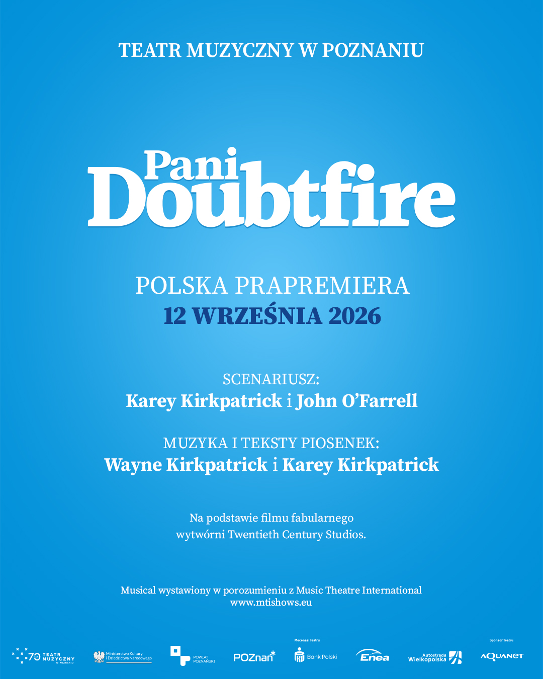 Teatr Muzyczny w Poznaniu ogłasza jesienną premierę! - Organizator