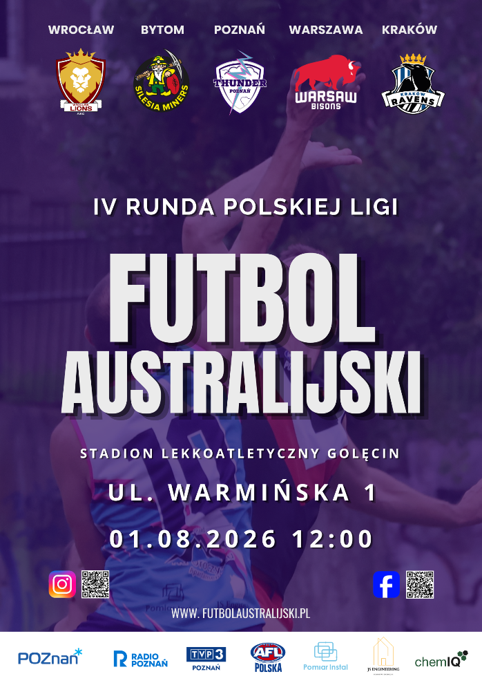 Finał sezonu futbolu australijskiego w Poznaniu. Już 1 sierpnia poznamy mistrzów Polski! - Organizator