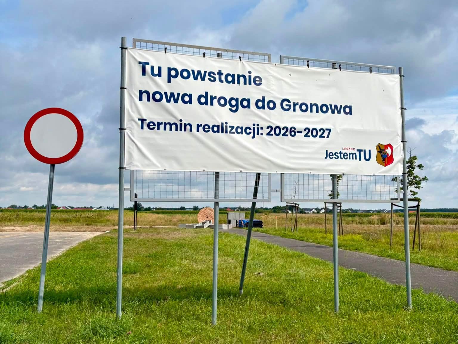 budowa łącznika między Rondem Antoniny a ul. Gronowską leszno - FB: Grzegorz Rusiecki