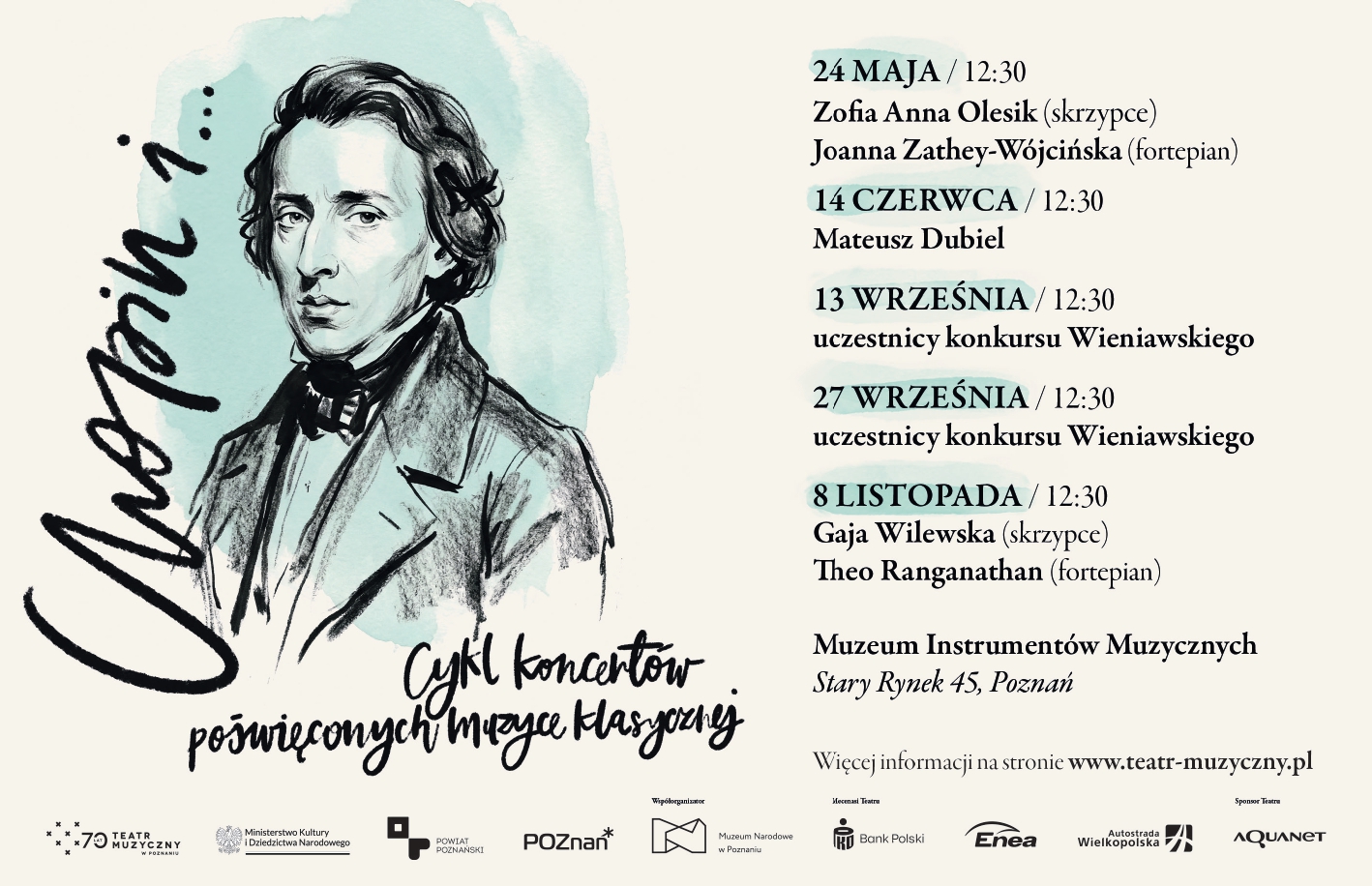 Kameralne koncerty muzyki klasycznej „Chopin i…”