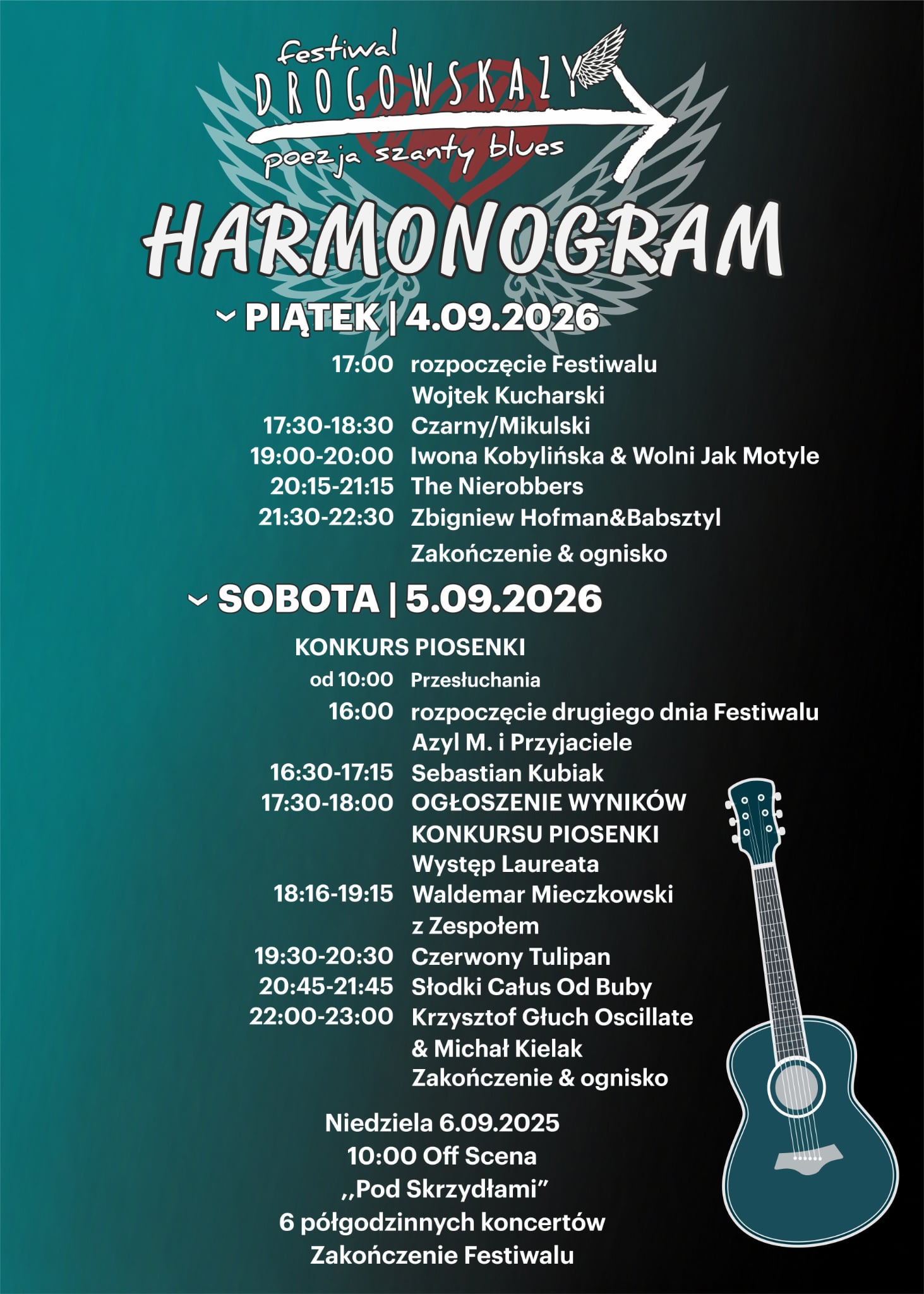 VI FESTIWAL DROGOWSKAZY POEZJA SZANTY BLUES