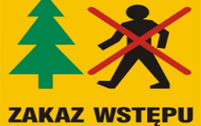 Zakaz wstępu do lasu - poziom - Lasy Państwowe