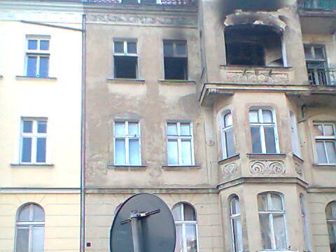 Poranny pożar na ul. Prusa - Jacek Butlewski