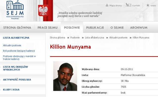 Kilion Muniama - www.sejm.gov.pl