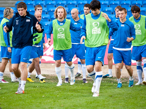 Dnipro Dniepropietrowsk na treningu - Przemek Modliński