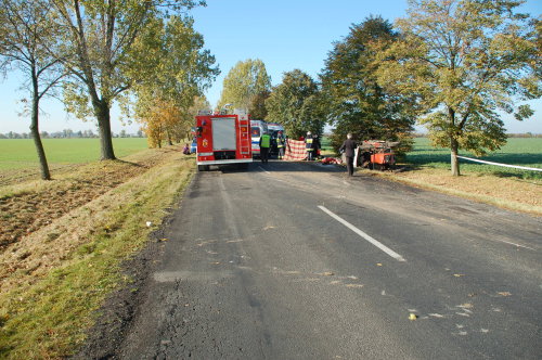 Wypadek Miejska Górka - ciągnik - Policja/Poznań