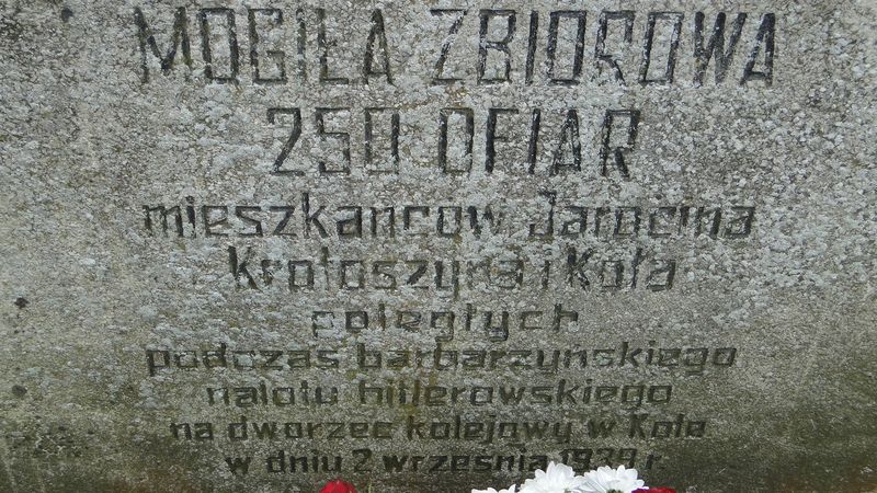 Tablica pamiątkowa na cm. w Kole