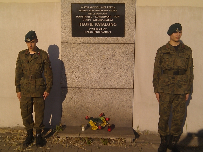 Płyta upamiętniająca Teofila Patalonga. Katowice-Załęże