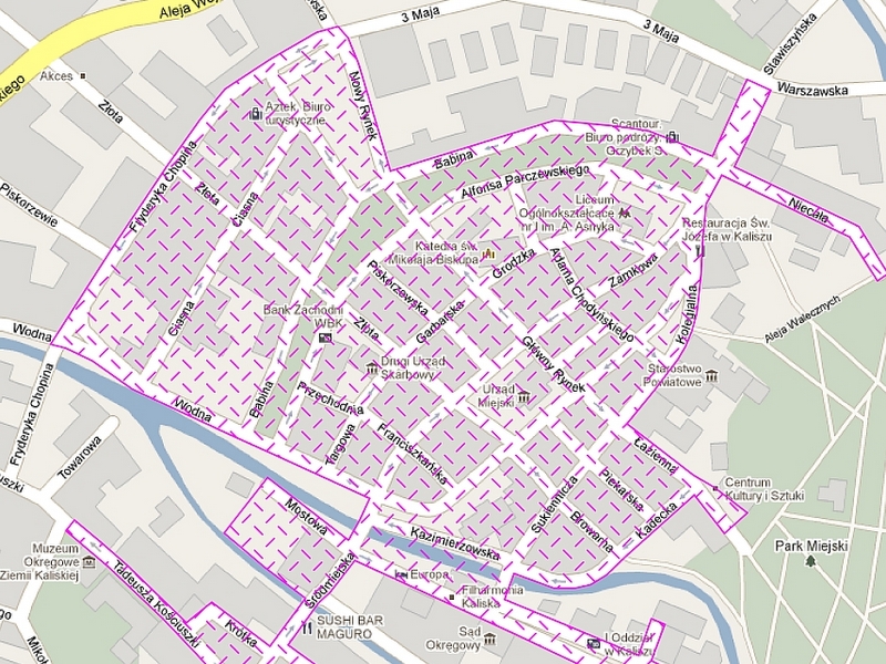 Strefa parkowania Kalisz - UM Kalisz