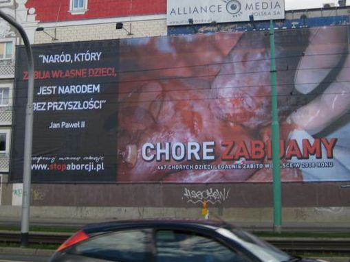 Plakat antyaborcyjny - Śródka - Adam Michalkiewicz