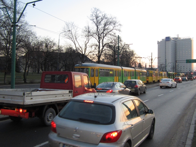 Most Dworcowy - korki, tramwaje - Adam Michalkiewicz