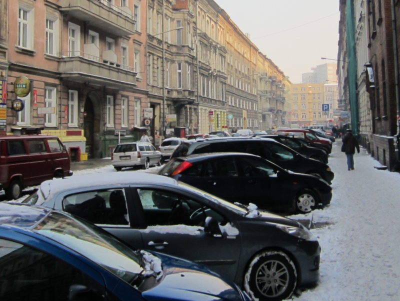 Ulica Taczaka zimową porą - Adam Michalkiewicz