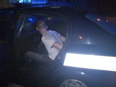 Człowiek-demolka z Budzynia - Policja/Chodzież