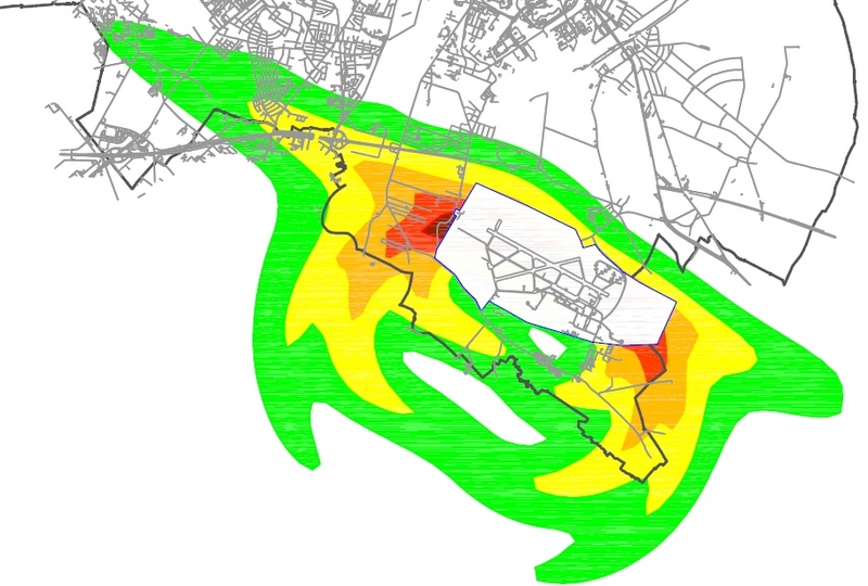 Krzesiny mapa akustyczna - Mapa akustyczna Poznania
