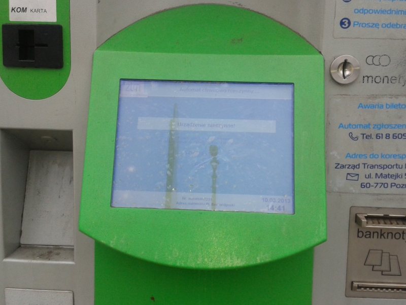 Biletomat popsuty - S