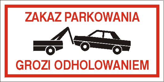 zakaz parkowania