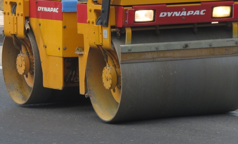 walec drogowy, remont, droga - Basia Jędraszczak