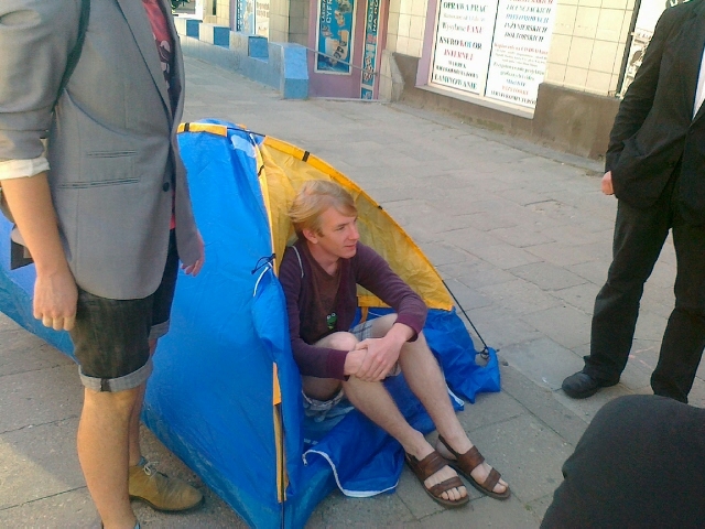 Namiot protestu - Jacek Kosiak