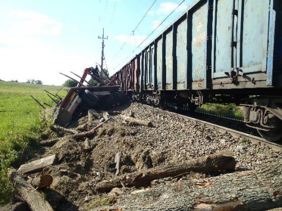 Lokomotywa rozbita, Chodzież - KPPSP w Chodzieży