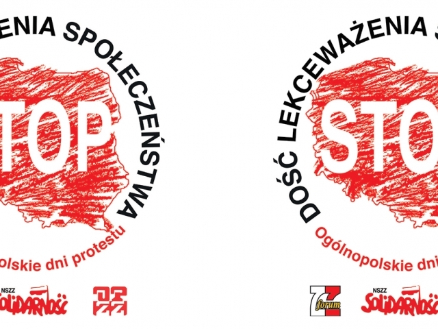 ogólnopolskie dni protestu - NSZZ "Solidarność"