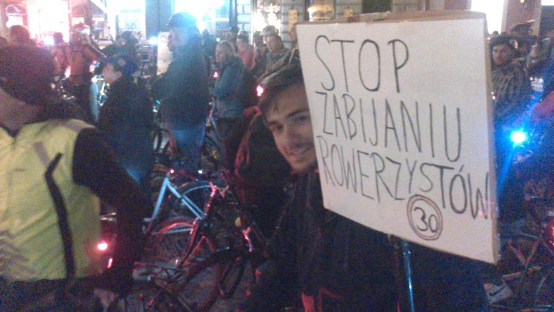 marsz rowerzyści - Wojciech Chmielewski