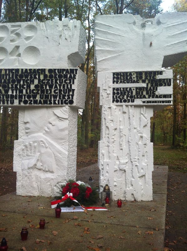 Ewa i Jan Bąk zapalili znicze na Grobach Zakrzewskich k. Palędzia 