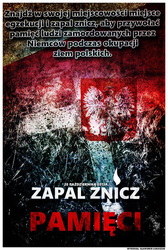 Znicze ku czci pomordowanych w Gęsi i Krępie