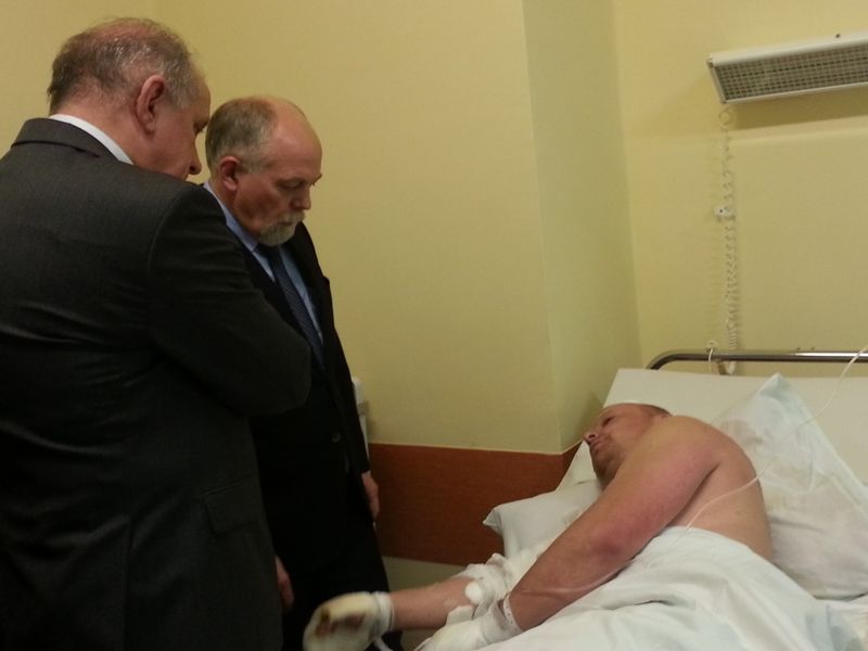 wojewoda w u poszkodowanych w wybuchu - Wielkopolski Urząd Wojewódzki