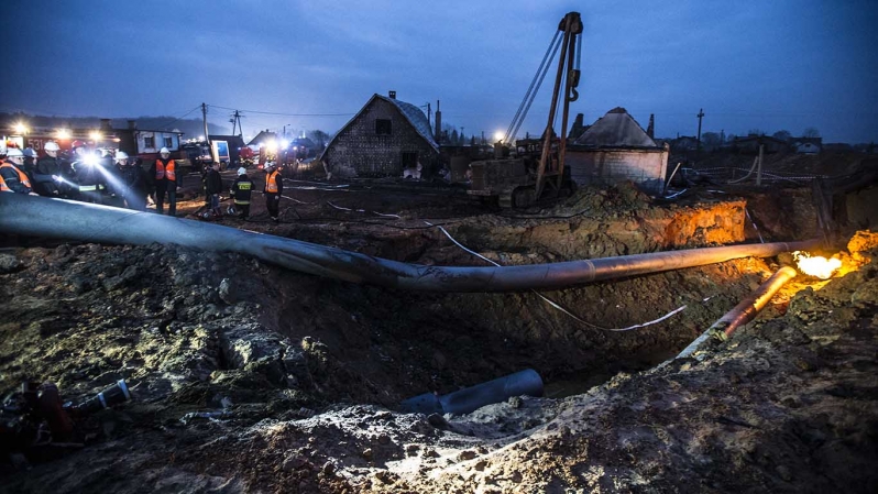 na miejscu wybuchu -  Maciej Śmiarowski/KPRM