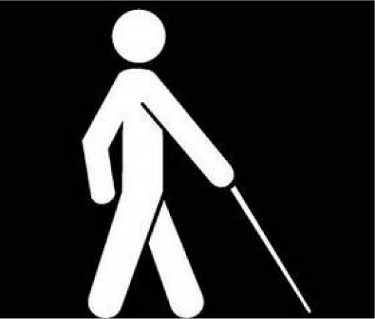 Biała laska - niewidomi
