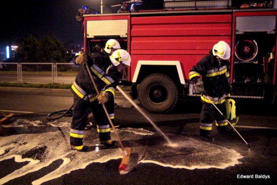 mydlo na drodze - Edward Baldys - Straż Pożarna Leszno