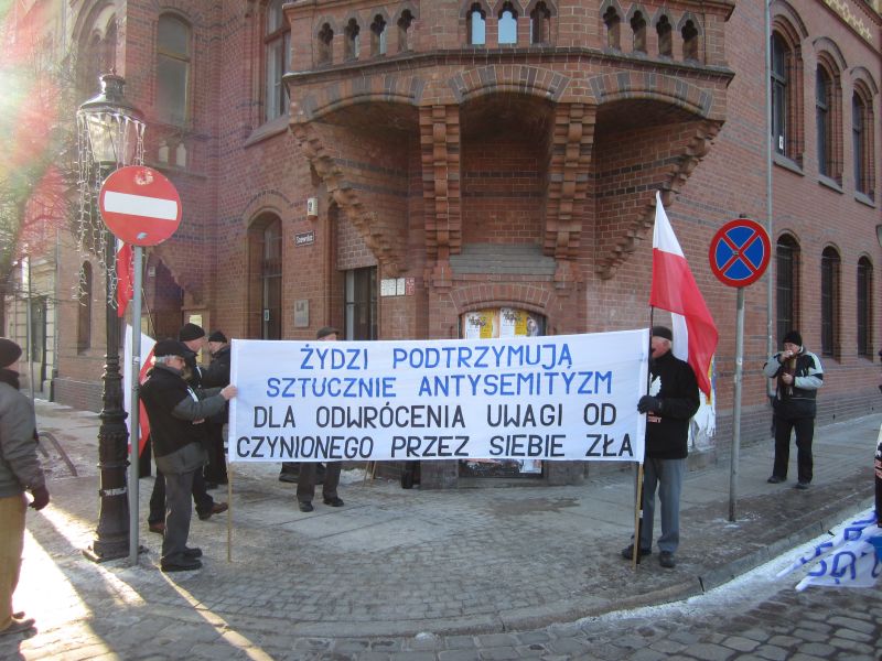 protest gmina żydowska - Adam Michalkiewicz