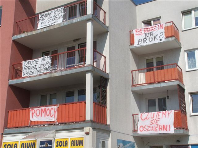 Protest lokatorów TBS Konin - Iwona Krzyżak