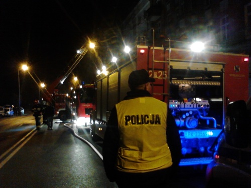 pozar domu w kaliszu - Policja