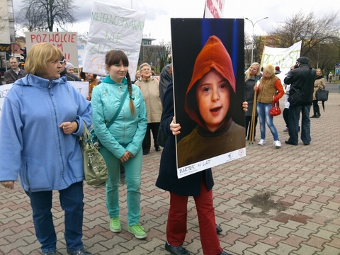 protest rodziców niepełnosprawnych dzieci - Emilia Chudzińska