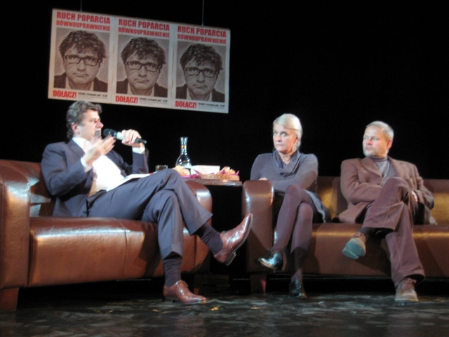 spotkanie z Januszem Palikotem (WSNHiD), Ewa Wójciak - Jacek Kosiak