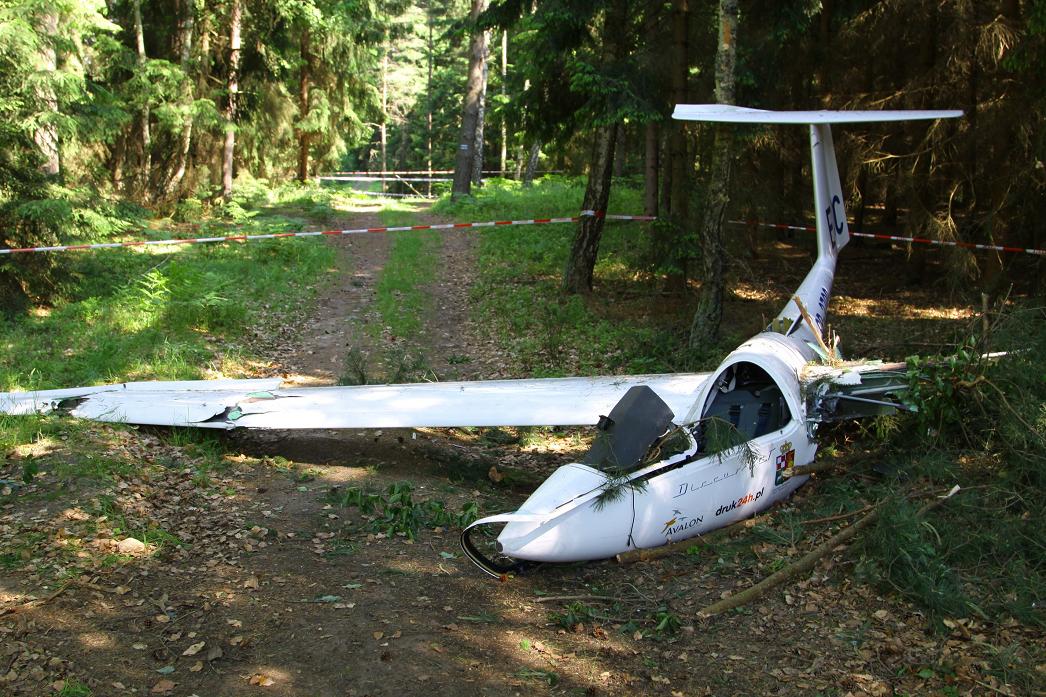 zderzenie szybowców 3 - Straż pożarna w Pile