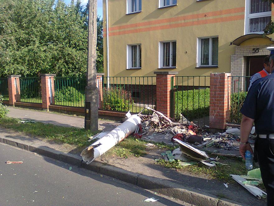 zderzenie szybowców 9 - Straż pożarna w Pile 