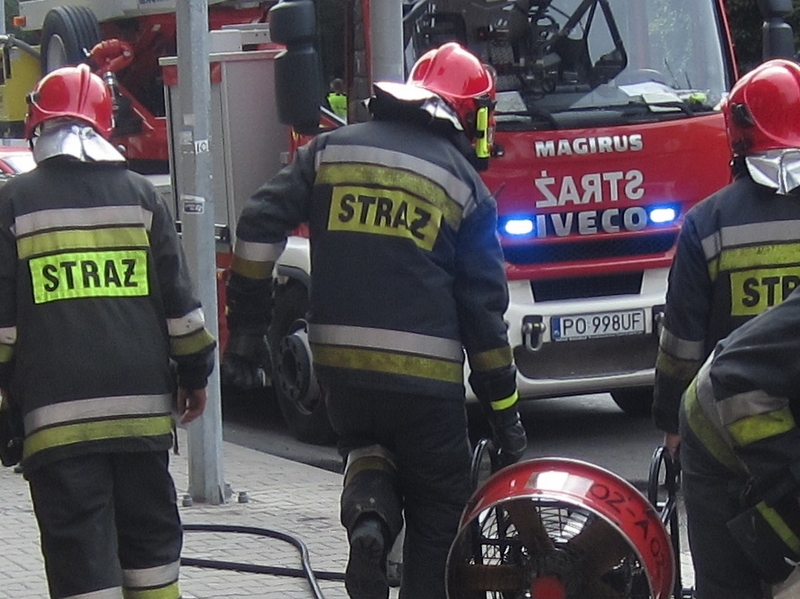 akcja strażaków, ewakuacja ludzi, ćwiczenia - Radio Poznań