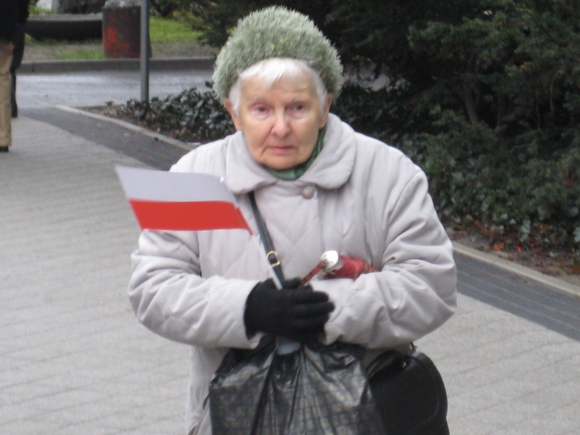 Pani z flagą narodową - Wojciech Chmielewski