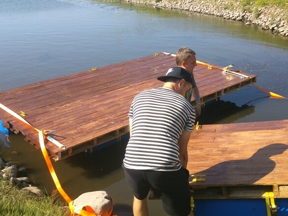 tratwa na warcie1 - Emilia Chudzińska