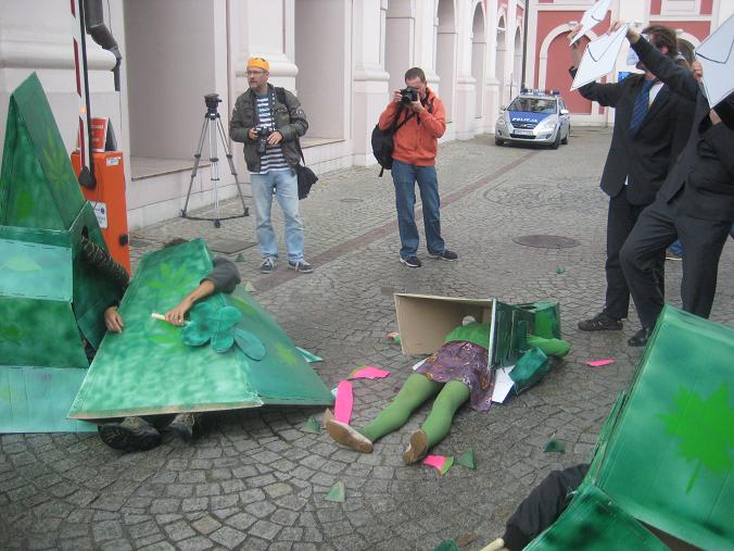 Pikieta anarchistów ws. klinów zieleni - Jacek Butlewski