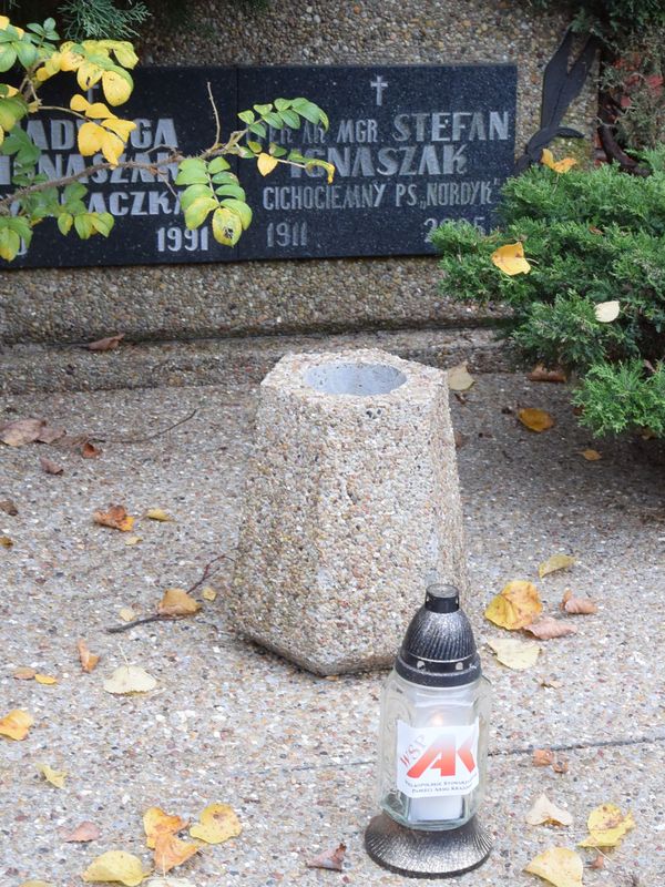 Znicze w kwaterze żołnierzy AK