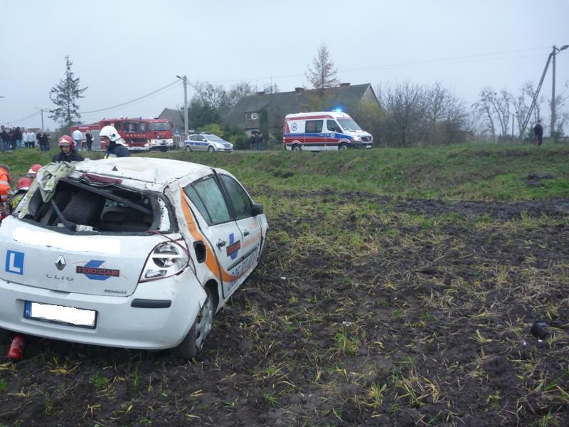 wypadek w uchorowie - Straż Pożarna/Poznań