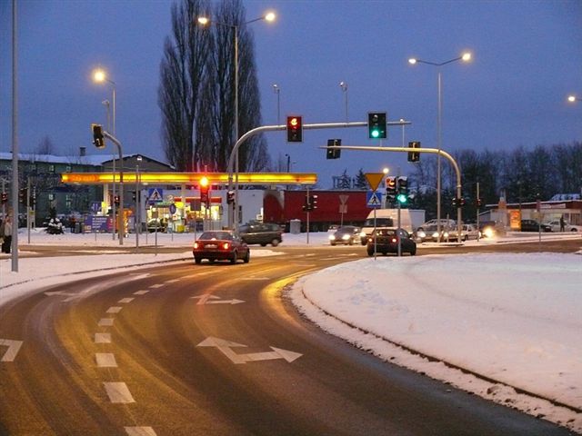 Obwodnica Piły - zimą - Wiesława Pinkowska