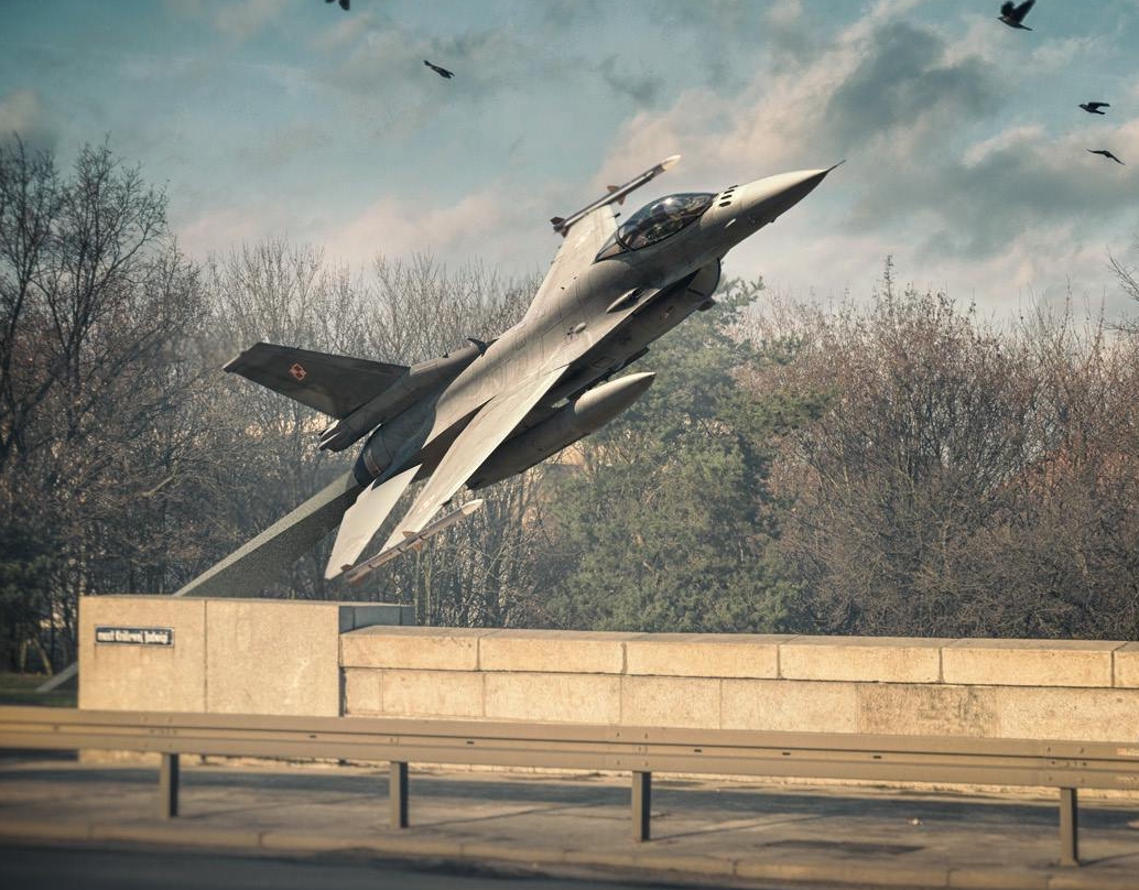 wizualka f-16 - F-16 nad Wartą