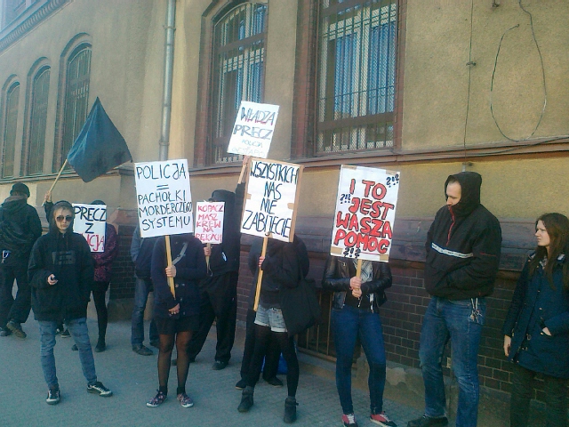 Pikieta anarchistów przecw przemocy policji - Jacek Kosiak