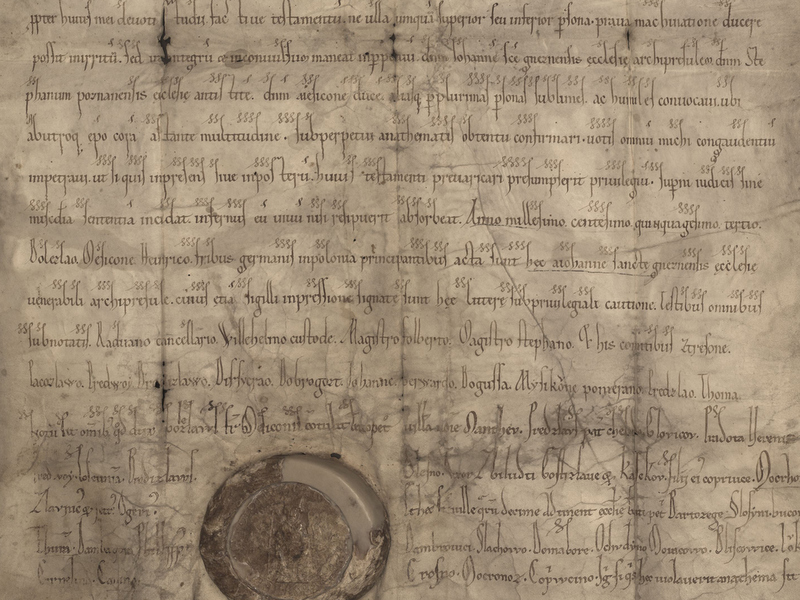 Dokument_fundacyjny_klasztoru_w_Łeknie - Archiwum Państwowe w Poznaniu